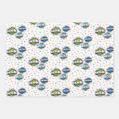 Honk beep vroomモンスタートラック男の子誕生日 ラッピングペーパーシート (正面2)