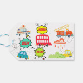 Honk beep vroom happy veicles boy birthday ギフトタグ (裏面横)