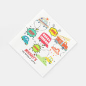 Honk beep vroom happy veicles boy birthday スタンダードランチョンナプキン (角)