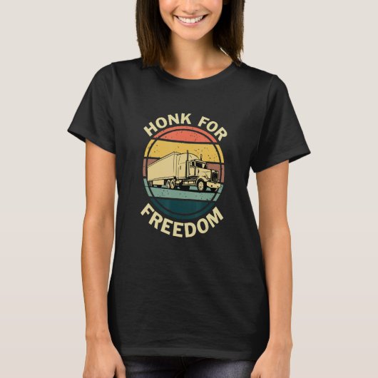 Honk For Freedom Convoy 2022 Support Of Tr Tシャツ (正面)