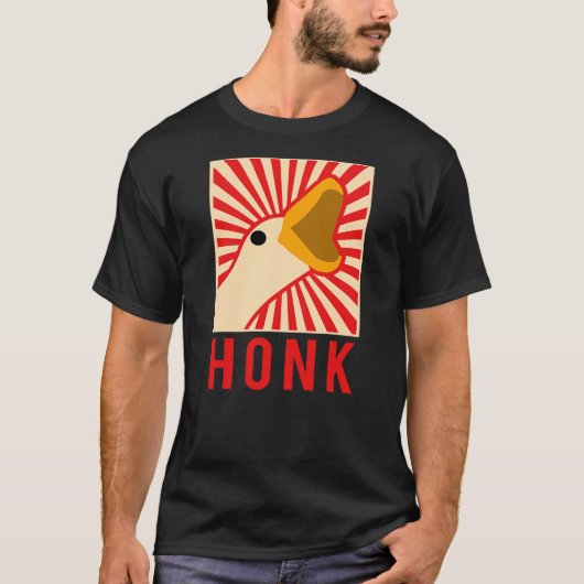 Honk goose - Funny Chicken Duck Meme Idea Tシャツ (正面)
