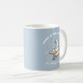 Honk If You Love Tea Cute Goose Mug コーヒーマグカップ (正面右)