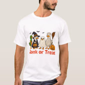 Honk or Treat Funny Halloween Ducks Family T-Shirt Tシャツ (正面)