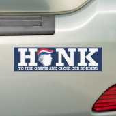Honk to fire Obama - White ReTrumplicanデザイン-.p バンパーステッカー (車上)