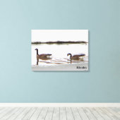 Honkers – カナダゲーゼ キャンバスプリント (インサイチュ (ウッドフロア))