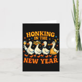 Honking In The New Year 2026 Funny Duck Gift  カード (正面)