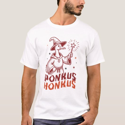 Honkus Ponkus - ガチョウのハロウィンマジック Tシャツ (正面)
