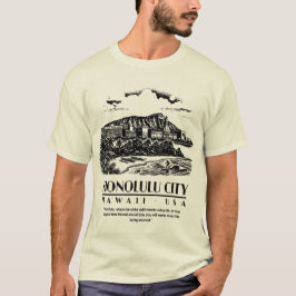 Honolulu City Hawaii USA Tシャツ