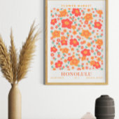 Honolulu Flower Market Botanical ポスター