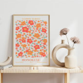 Honolulu Flower Market Botanical ポスター