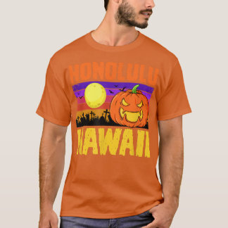 Honolulu Hawaii Happy Halloween Party Local City P Tシャツ