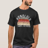 Honolulu Hawaii Retro Vintage Tシャツ (正面)