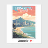 Honolulu, Hawaii: Travel Vintage シール (シート)