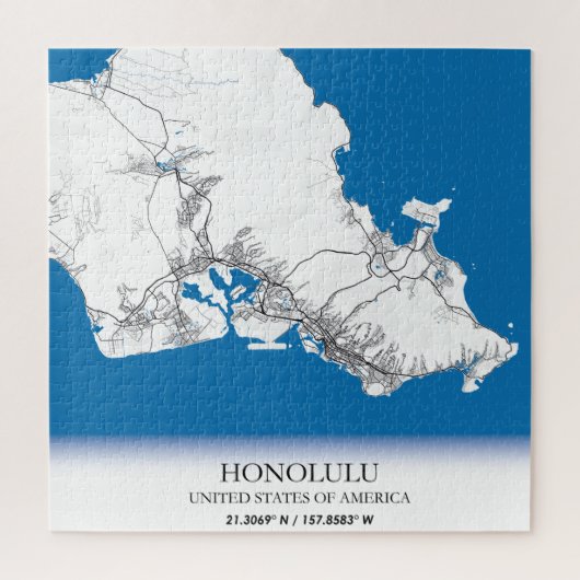 Honolulu Hawaii  USA Travel City Map ジグソーパズル (縦)