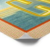 Honolulu Hawaii vintage-style postcard ポスター (角)