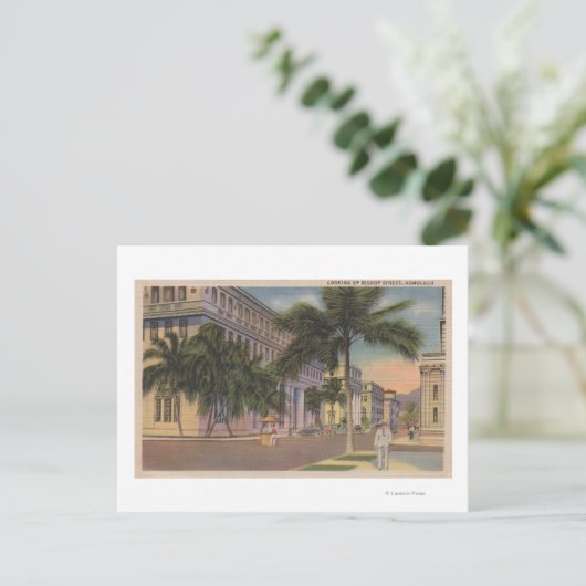 Honolulu, HIView of Bishop St.Honolulu, HI ポストカード (スタンド正面)