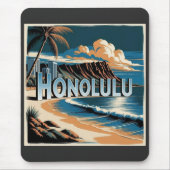 Honolulu O’aho Hawaii マウスパッド (正面)
