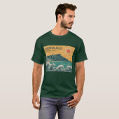 Honolulu Oahu Diamond Head Retro Mid-Century Style Tシャツ (正面フル)