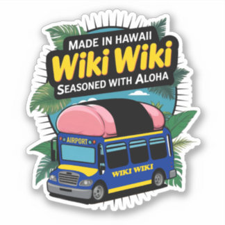 Honolulu Wiki-Wiki Shuttle Bus  Sticker シール