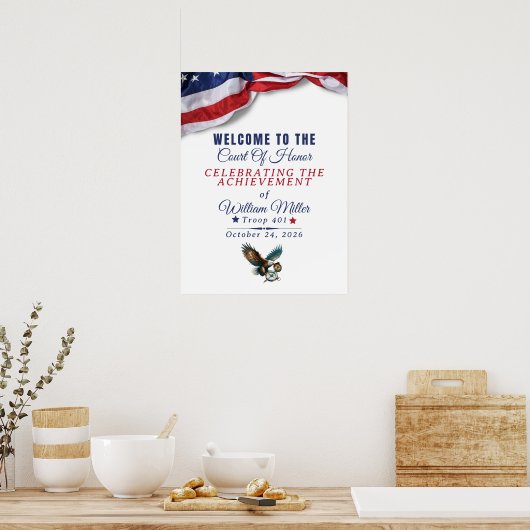 Honor Achievement Event Welcome Sign Poster ポスター (キッチン)