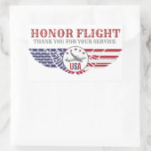 Honor Flight Stickers Thank Your Service 長方形シール (バッグ)