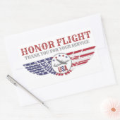 Honor Flight Stickers Thank Your Service 長方形シール (封筒)