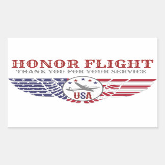Honor Flight Stickers Thank Your Service 長方形シール