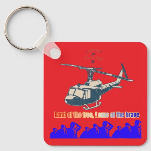 Honor in every thread light bright red キーホルダー (正面)