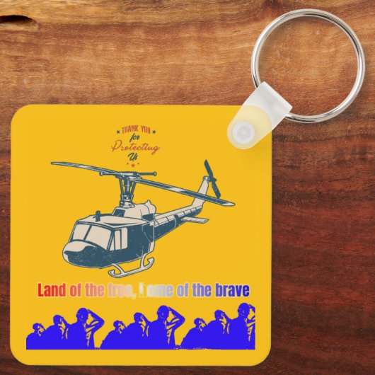 Honor in every thread light orange yellow キーホルダー (裏面)