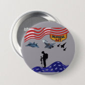 Honor on memorial day grey 缶バッジ (正面&裏面)
