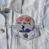 Honor on memorial day grey 缶バッジ (インサイチュ)