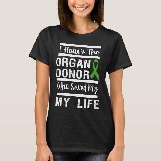 honor organ donor dad mom greatful donate life kid tシャツ (正面)