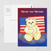 Honor our Heroes Teddyポストカード ポストカード (正面/裏面)