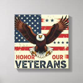 Honor Our Veteran Stretched Canvas Print キャンバスプリント