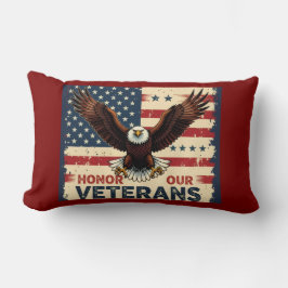 Honor Our Veterans Lumbar Support Throw Pillow ランバークッション