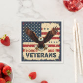  Honor Our Veterans Paper Cocktail Napkins スタンダードカクテルナプキン (インサイチュ)