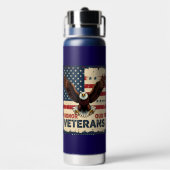 Honor Our Veterans Stainless Steel Water Bottle ウォーターボトル (背面)