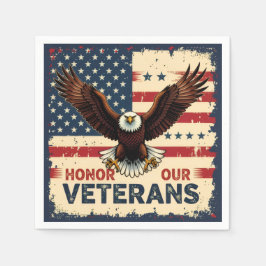  Honor Our Veterans Standard Cocktail Napkins スタンダードカクテルナプキン