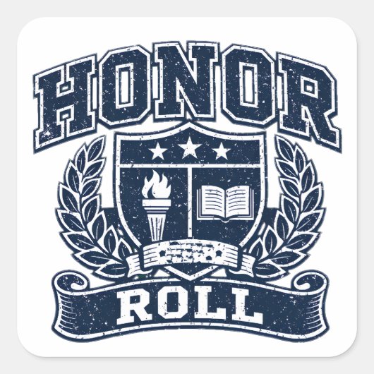 Honor Roll – Academic Excellence College スクエアシール (正面)