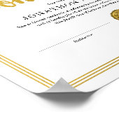 Honor Roll Certificate ポスター (角)