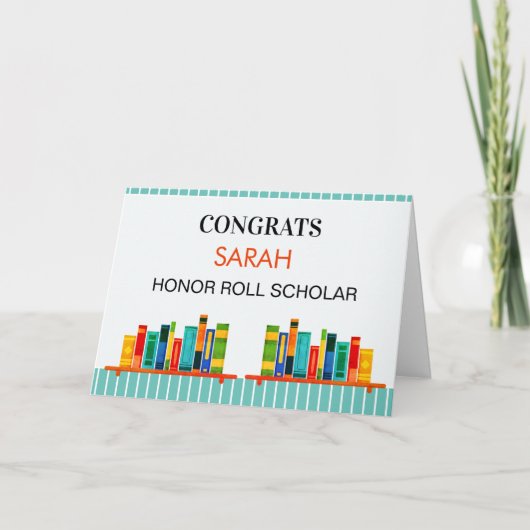 Honor Roll! Custom Report Card Congrats! カード (正面)