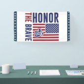 Honor the Brave Veterans Day | Patriotic Military 横断幕 (トレードショー)