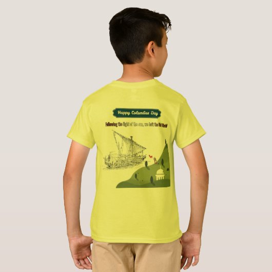 Honor to Columbus yellow Tシャツ (裏面フル)