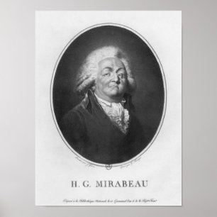 HonoreガブリエルRiqueti、Comte de Mirabeau ポスター