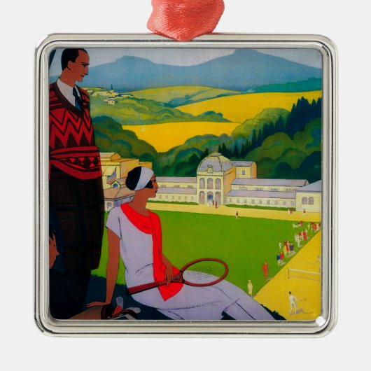 Honore Les BainsのヴィンテージPosterEurope メタルオーナメント (正面)