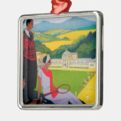 Honore Les BainsのヴィンテージPosterEurope メタルオーナメント (左)