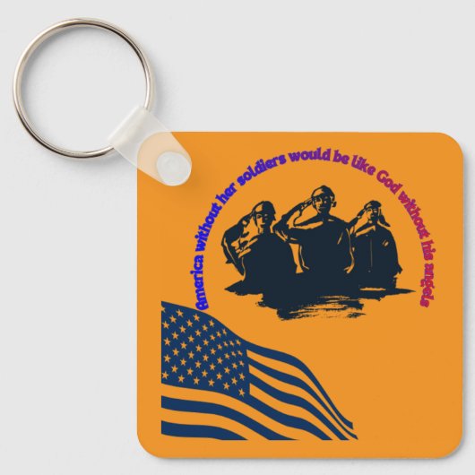 Honored in Valor orange キーホルダー (正面)