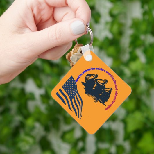 Honored in Valor orange キーホルダー (手)