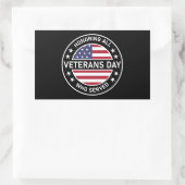 Honoring All退役軍人デイクラシックラウンドステッカー 長方形シール (バッグ)