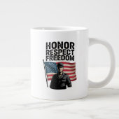Honoring Heroes Veteran Day Patriotic Design ジャンボコーヒーマグカップ (右)